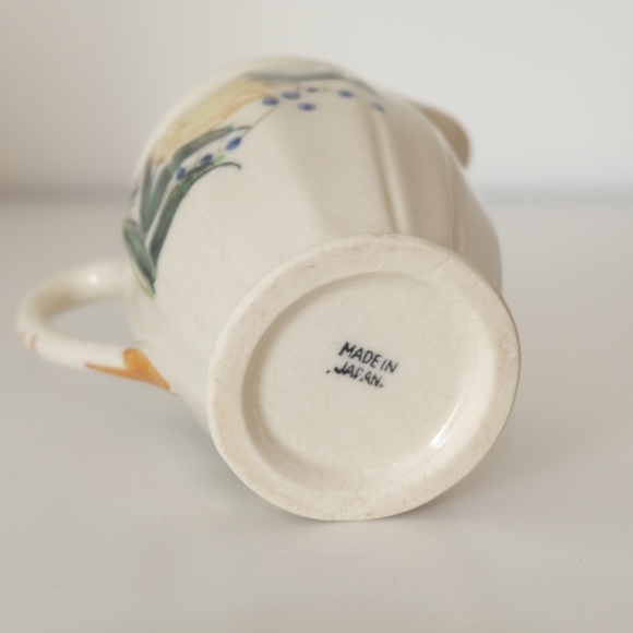Vintage Porcelain Floral Milk Pitcher Japan - Picture 7 of 9